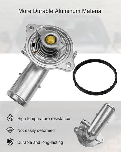 Upgrade Aluminum Thermostat Housing Assembly Fit for Dodge Durango Jeep Grand Cherokee 2011-2015 Wrangler JK Engine Some Models, Replace 5184655AD 5184651AG 5184651AH 902-852 in Saudi Arabia