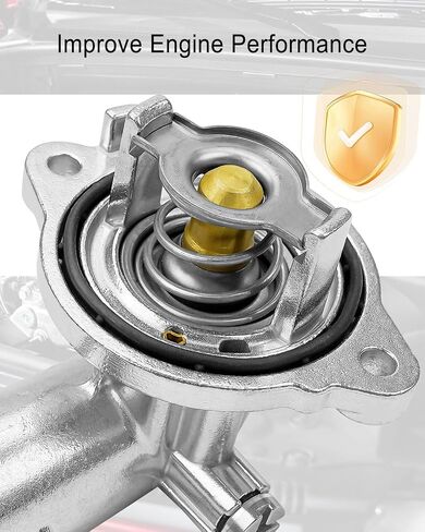 Upgrade Aluminum Thermostat Housing Assembly Fit for Dodge Durango Jeep Grand Cherokee 2011-2015 Wrangler JK Engine Some Models, Replace 5184655AD 5184651AG 5184651AH 902-852 in Saudi Arabia