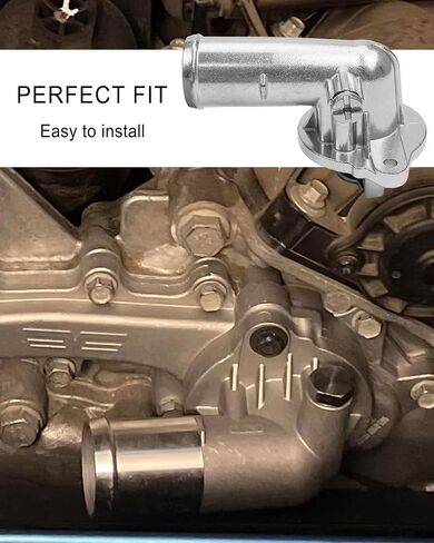 Upgrade Aluminum Thermostat Housing Assembly Fit for Dodge Durango Jeep Grand Cherokee 2011-2015 Wrangler JK Engine Some Models, Replace 5184655AD 5184651AG 5184651AH 902-852 in Saudi Arabia