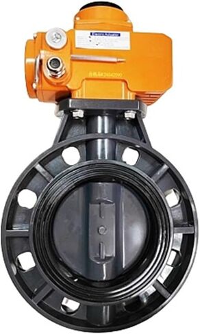 UPVC صمام فراشة كهربائي D971X-10S حمض التآكل الكيميائي والقلويات المشبك البلاستيك صمام فراشة كهربائي صمام الصرف الصحي (DN65) in Saudi Arabia