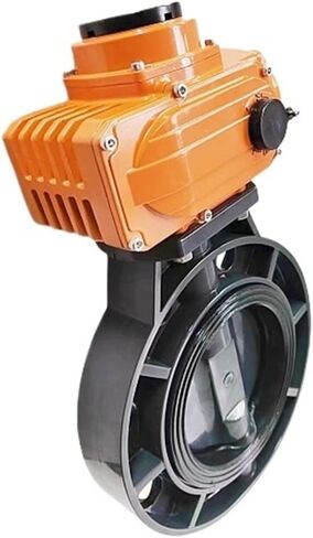 UPVC صمام فراشة كهربائي D971X-10S حمض التآكل الكيميائي والقلويات المشبك البلاستيك صمام فراشة كهربائي صمام الصرف الصحي (DN65) in Saudi Arabia