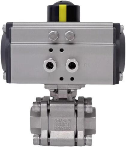 Q611F-64P pneumatic high pressure ball valve three piece threaded 304 ball valve 2000WOG stainless steel 316 ball valve(DN32) in Saudi Arabia