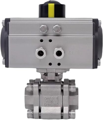 Q611F-64P pneumatic high pressure ball valve three piece threaded 304 ball valve 2000WOG stainless steel 316 ball valve(DN32) in Saudi Arabia
