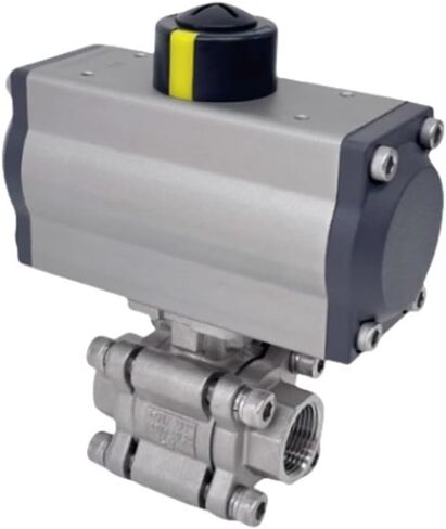 Q611F-64P pneumatic high pressure ball valve three piece threaded 304 ball valve 2000WOG stainless steel 316 ball valve(DN32) in Saudi Arabia