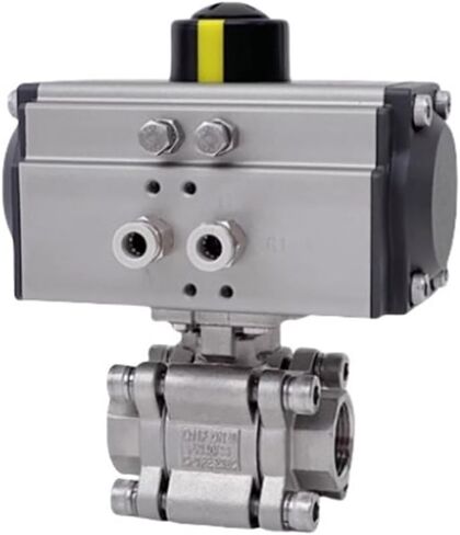 Q611F-64P pneumatic high pressure ball valve three piece threaded 304 ball valve 2000WOG stainless steel 316 ball valve(DN32) in Saudi Arabia