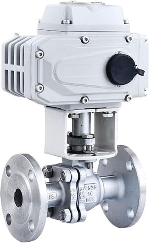 1pcs 304 electric stainless steel flange ball valve Q941F-16P high temperature steam explosion proof regulating cut-off valve(304 DN125 (300)) in Saudi Arabia