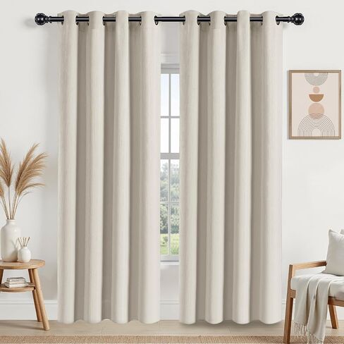 Boho Blackout Curtains for Bedroom 84 inch Long 2 Panels Mid Century Black Out Curtains for Living Room Grommet Thermal Insulated Room Darkening Window Drapes Patterned in Saudi Arabia