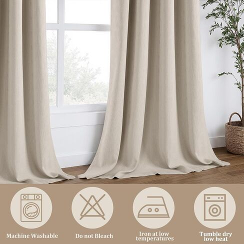Boho Blackout Curtains for Bedroom 84 inch Long 2 Panels Mid Century Black Out Curtains for Living Room Grommet Thermal Insulated Room Darkening Window Drapes Patterned in Saudi Arabia