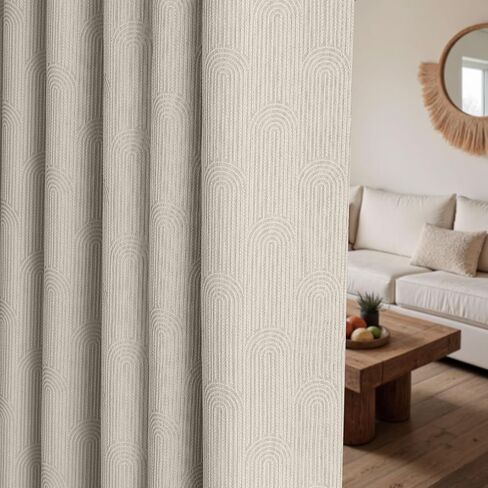Boho Blackout Curtains for Bedroom 84 inch Long 2 Panels Mid Century Black Out Curtains for Living Room Grommet Thermal Insulated Room Darkening Window Drapes Patterned in Saudi Arabia