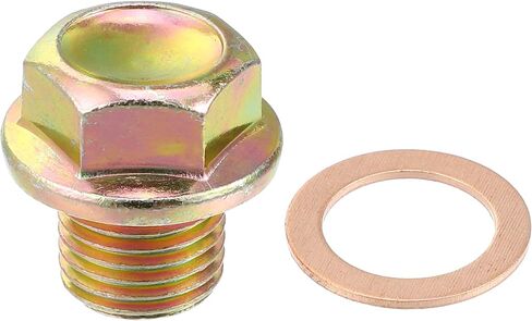 X AUTOHAUX M14x1.5 Steel Engine Oil Drain Plug Screw with Seal Ring for Honda Civic CR-V Odyssey Accord for Mazda for Acura for Mitsubishi Outlander Bronze Tone in Saudi Arabia