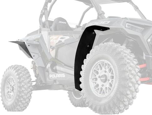 SuperATV Low Profile Fender Flares Mud Guards for 24 Different Polaris RZR Models - See Description for Full List | XP Turbo | XP 1000 | RZR 900 | RZR S | RZR Trail and Trail Premium | Made in USA in Saudi Arabia