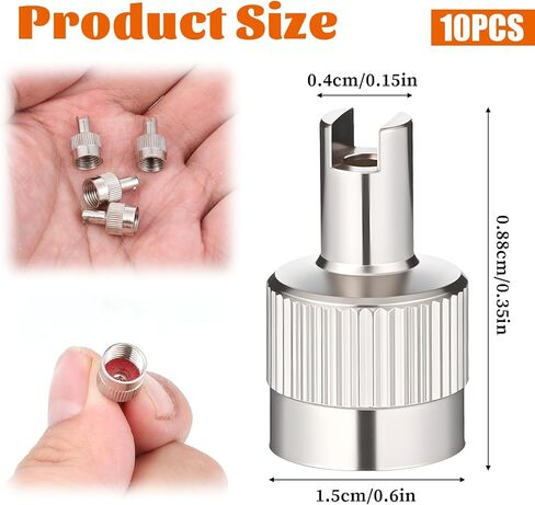 10pcs Metal Tire Valve Stem Caps Slotted Slot Valves Caps with Valve Core Remover Tire Valves Air Dust Cover with O Rubber Ring Universal Tires Stem Covers for Cars SUV Trucks Bikes Motorcycles in Saudi Arabia