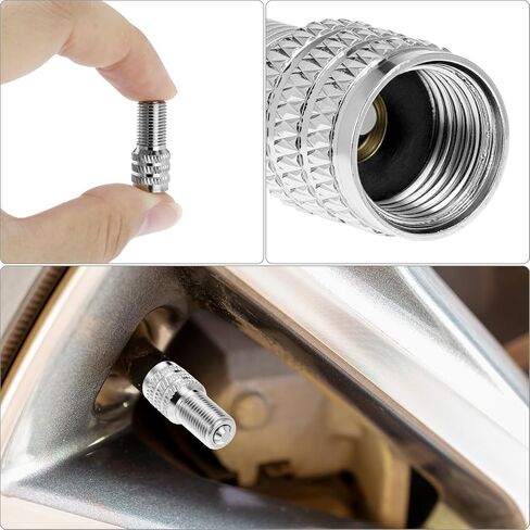 QWORK 32 Pcs Double Seal Valve Stem Caps for Cars, Trucks, RVs, Inflate Tire Valve Flow Through Tires Air Cap in Saudi Arabia