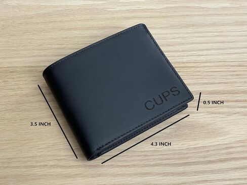Personalized Leather Wallet for Men, Custom Monogram Initial Wallets - Engraved Name Wallet for Him, Dad, Husband, Son, Grandpa - Perfect for Weddings, Anniversaries, Birthday, Graduation (DARK BROWN) in Saudi Arabia