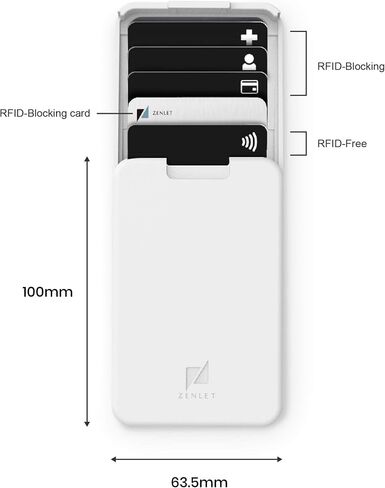 حامل بطاقات الائتمان RFID Minimalist من ZENLET - محفظة رفيعة لمنع RFID للنساء والرجال - حافظة جيب أمامية صغيرة ورقيقة للبطاقات - حامل منظم بطاقات الائتمان مقاوم للماء والخدش - أسود in Saudi Arabia