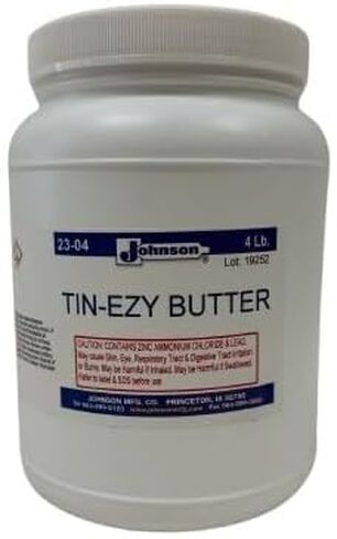 Johnson's TIN-EZY Butter with Pure TIN – 4 lb Jar – Fast-Acting Tinning Compound for Radiator Repair – Easy Application – Water-Soluble Residue. AM Worldwide in Saudi Arabia