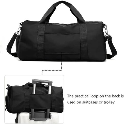 Personalized Gym Bag - Custom Duffle Bag for Men and Women (Black with your text) in Saudi Arabia
