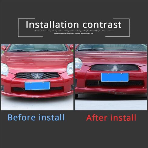 for Mitsubishi Eclipse 2006-2011 Front Grill Mesh Inserts Trim Stainless Steel Grille Guard Protector (Lower Grill-Black) in Saudi Arabia
