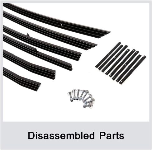 إدراج شواية من الفولاذ المقاوم للصدأ الفاخر من APS متوافق مع Ford F-150 2018 2019 2020 XL & XLT & Lariat Bar Style الجزء العلوي الرئيسي N19-A24468F in Saudi Arabia