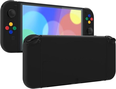 eXtremeRate DIY Full Set Shell Buttons for Nintendo Switch OLED, Soft Touch Replacement Console Back Plate & Kickstand, Custom Case Housing for Nintendo Switch OLED JoyCon Controller - Vampire Red in Kuwait
