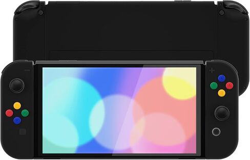 eXtremeRate DIY Full Set Shell Buttons for Nintendo Switch OLED, Soft Touch Replacement Console Back Plate & Kickstand, Custom Case Housing for Nintendo Switch OLED JoyCon Controller - Vampire Red in Kuwait