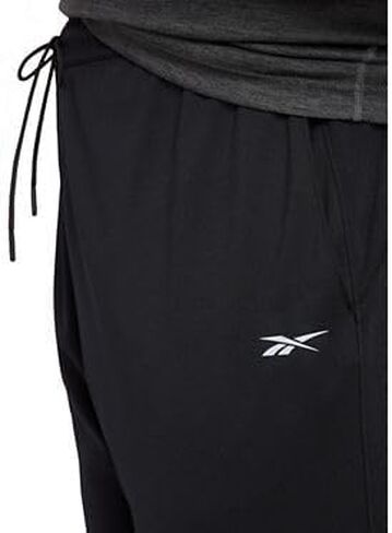 Reebok Big and Tall Performance Double-Knit Ribbed-Hem Joggers Black 5XL in Saudi Arabia