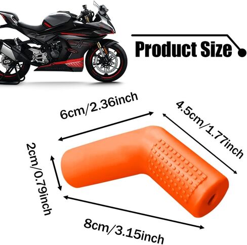 2PCS Motorcycle Gear Shift Lever Shoe Protector, Motorcycle Shifter Cover, Anti Slip Gear Shift Lever Cover, Motorbike Accessories Rubber Shifter Sleeve Protector for Street Dirt ATVs in Saudi Arabia