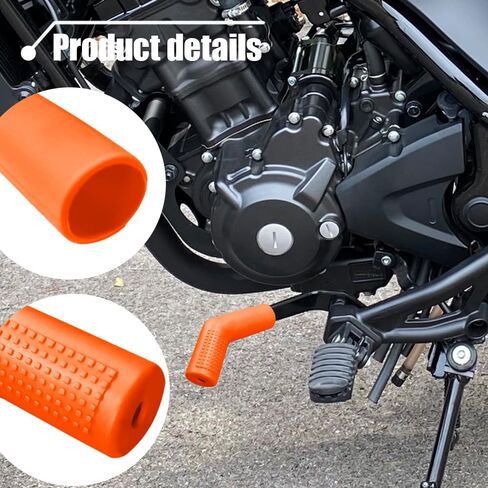 2PCS Motorcycle Gear Shift Lever Shoe Protector, Motorcycle Shifter Cover, Anti Slip Gear Shift Lever Cover, Motorbike Accessories Rubber Shifter Sleeve Protector for Street Dirt ATVs in Saudi Arabia