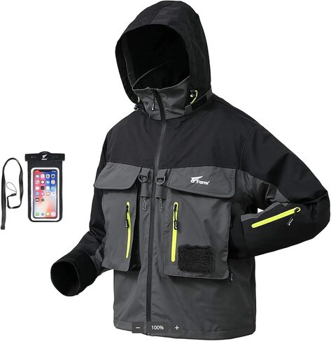 8 Fans Fishing Wading Jackets Breathable Waterproof Fishing Rain Jackets for Men&Women in Kuwait