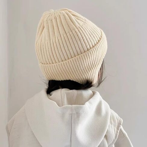 Bowknot Knitted Earmuffs Hat Thick Warm Windproof Pullover Hat Suitable for Winter in Saudi Arabia
