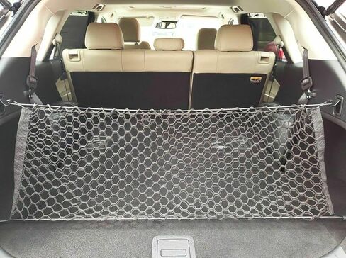 Rear Trunk Organizer Cargo Net for Mazda CX-9 2007-2023 - Envelope Style Cargo Net for SUV - Premium Mesh Elastic Car Trunk Organizer Vehicle Carrier Storage–Compatible with Mazda CX-9 in Saudi Arabia