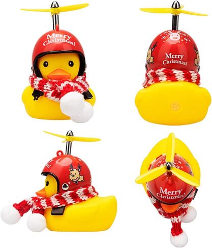 wonuu Rubber Duck Car Ornaments Yellow Duck Car Dashboard Decorations with Propeller Helmet for Christmas Decor and Home Decorations for Adults, Y_Vertical Nation Flag Scarf_White in Saudi Arabia