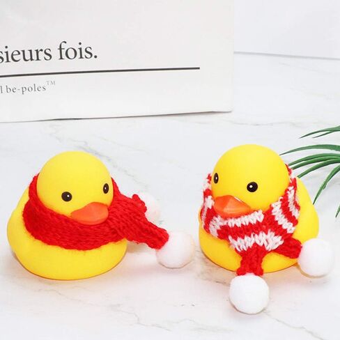 wonuu Rubber Duck Car Ornaments Yellow Duck Car Dashboard Decorations with Propeller Helmet for Christmas Decor and Home Decorations for Adults, Y_Vertical Nation Flag Scarf_White in Saudi Arabia