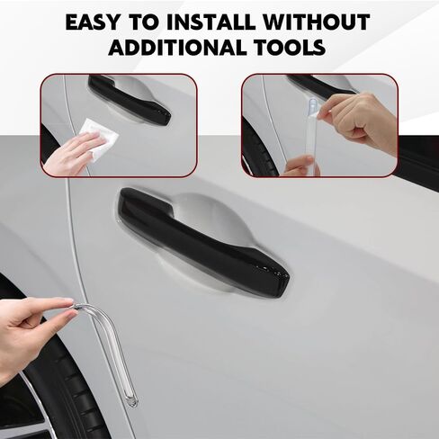 4PCS Anti-Collision Bumper Guard Protector Clear Strips, Car Door Edge Guards, Anti-Scratch Bumper Protector Trim, Car Accessories Front/Rear Adhesive Clear Guard Strip for Cars SUV Truck in Saudi Arabia
