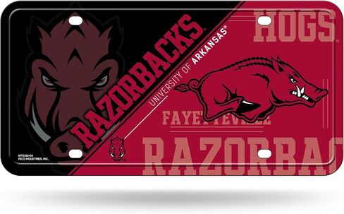 Rico Industries NCAA Alabama Crimson Tide Zebra Metal Auto Tag 8.5" x 11" - Great for Truck/Car/SUV in Saudi Arabia