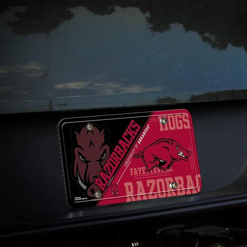 Rico Industries NCAA Alabama Crimson Tide Zebra Metal Auto Tag 8.5" x 11" - Great for Truck/Car/SUV in Saudi Arabia