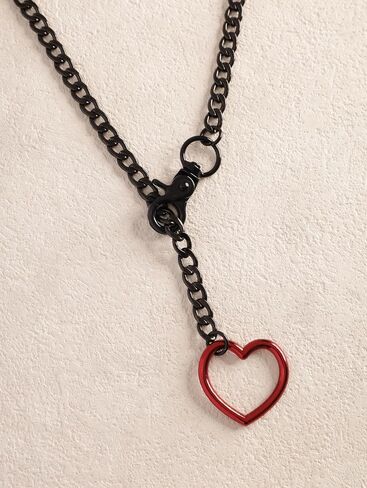 Sacina Gothic Heart Chunky Chain Necklace, Gothic Emo Punk Grunge Necklace, Goth Jewelry, Christmas Jewelry Gift for Women in Kuwait