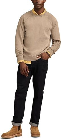 Lucky Brand mens Fleece Logo Raglan Crew in Saudi Arabia