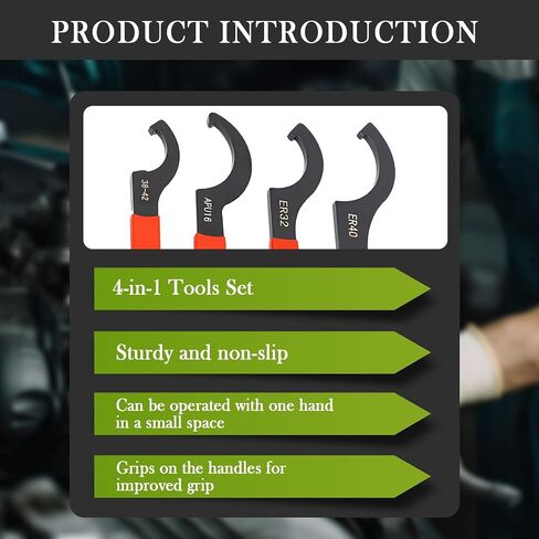 4PCS Hook Spanner Wrench Set,Heavy Duty Coilover Wrench Coilovers Disassembly of Suspension Systems and Shock Absorbers,Universal Wrenches Tool Set Steering & Suspension Tools in Saudi Arabia