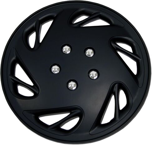 TuningPros WSC-054B15 - حزمة من 4 أغطية محورية - أغطية عجلات سوداء غير لامعة من النوع مقاس 15 بوصة (منبثقة) in Saudi Arabia