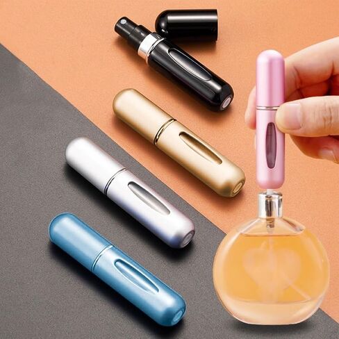 5pcs Mini Perfume Travel Bottle, Refillable Perfume Atomiser, Spray Bottles, Portable for Travel Holiday, Outdoor Activities and Business(5ML) in Saudi Arabia
