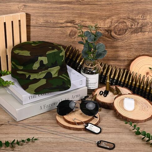 Halloween Army Soldier Costume Accessories Inclue Belt,Tag Necklaces for Men Women Halloween Party Dress Up in Saudi Arabia