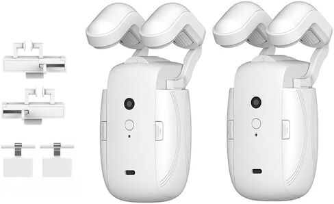 AutoDraw Pro Smart Curtain Opener (2 Pack): 45dB Ultra Quiet, 4000mAh(6 Months), Works with U/L Tracks+Roman Shades, Alexa/Google Home Compatible in Saudi Arabia