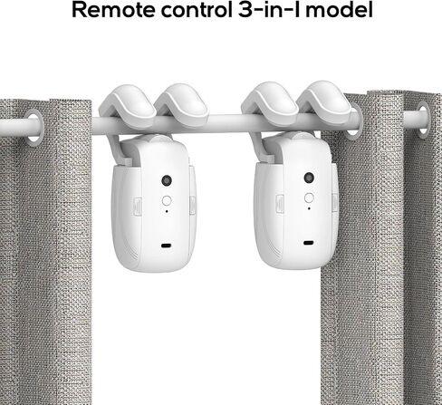 AutoDraw Pro Smart Curtain Opener (2 Pack): 45dB Ultra Quiet, 4000mAh(6 Months), Works with U/L Tracks+Roman Shades, Alexa/Google Home Compatible in Saudi Arabia