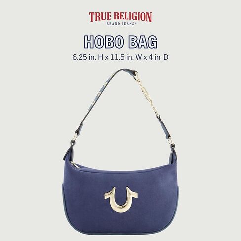 محفظة حقيبة كتف نسائية من True Religion، حقيبة يد هوبو مع حزام على شكل ثقب in Kuwait