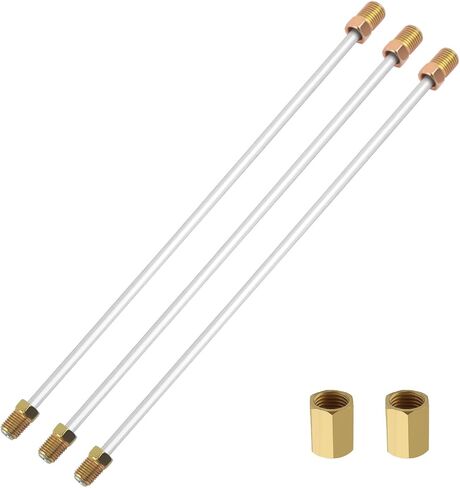 3PCS 3/16 Brake Line,16 Inch Steel Brake Line with Inverted Dual Connectors & 2 Brakes Lines Fittings,Essential Brakes Lines Repair Kit Car Accessories for Cars,Trucks,SUVs in Saudi Arabia