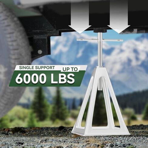 RVGUARD RV Stack Jacks 1 Pack, Aluminum Stabilizer Jacks for RV Trailer Camper, Single Support Up to 6000 Lbs, Adjustable from 11" to 17" in Kuwait