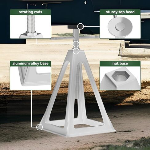 RVGUARD RV Stack Jacks 1 Pack, Aluminum Stabilizer Jacks for RV Trailer Camper, Single Support Up to 6000 Lbs, Adjustable from 11" to 17" in Kuwait