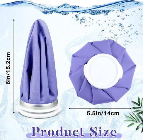 Honoson 2 Pack Ice Bags for Injuries Reusable, Cold and Hot Use Hot Water Bag, Durable and Reliable Ice Packs for Muscle Aches, Wisdom Teeth, Breastfeeding, Tired Eyes, 5.5 Inches(Purple) in Saudi Arabia
