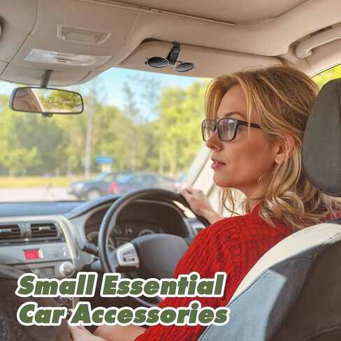 2Pcs Car Sunglass Holder Clip, Sunglass Holder for Car Visor Clip, One Handed Operation Eyeglass Hanger Clips Accessories for Holding Glasses in Saudi Arabia